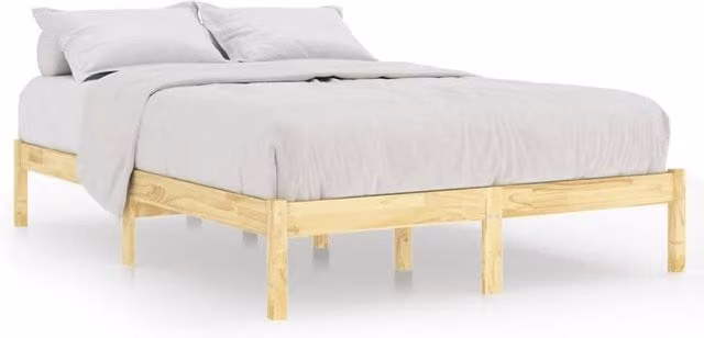 Berkfield Home Solid Wood Pine Bed Frame in Beige, W/D/H: 120 x 200 cm – 1
