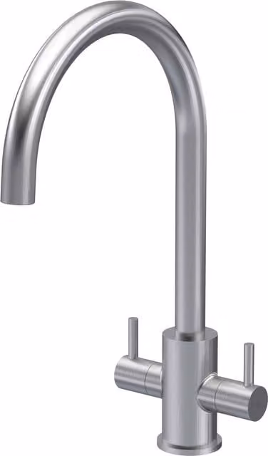 Balterley Lacerta Kitchen Mono Mixer Tap with High Curved Spout in Brushed Nickel