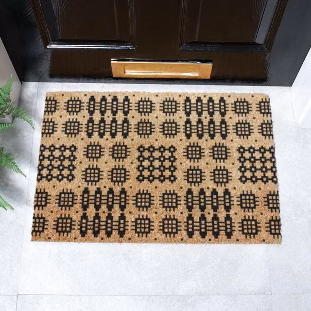 Artsy Mats Welsh Tapestry Pattern Coir Doormat, Brown, W: 60 cm, D: 40 cm – 1