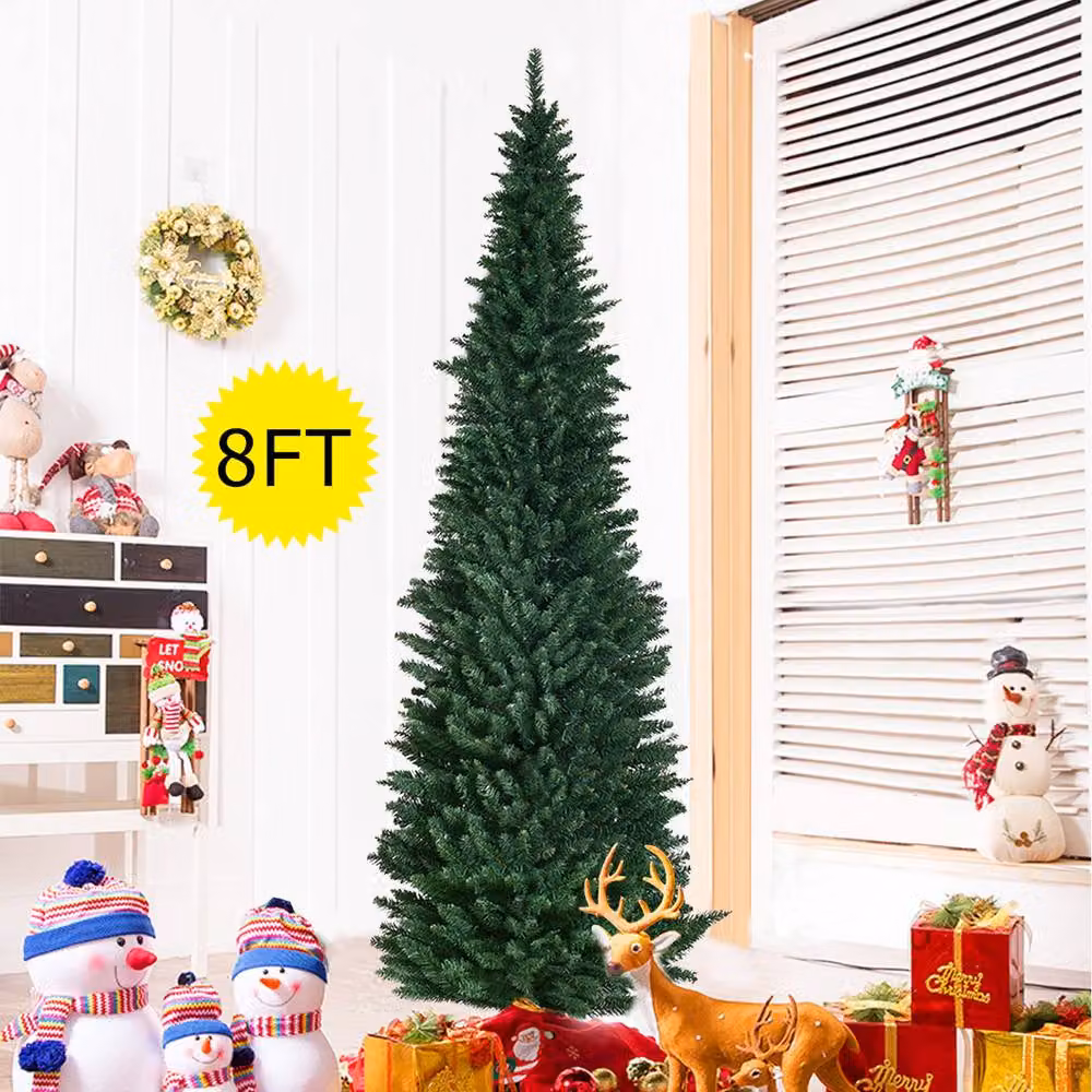 Costway 8ft Artificial Christmas Tree in Green – 5