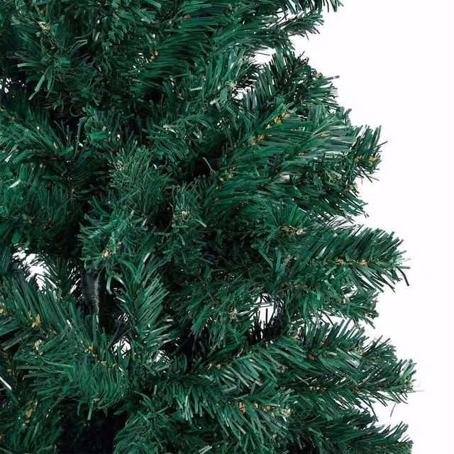 Berkfield Home Beautiful Artificial Pre-lit Christmas Tree with Gold and Green Ball Set, H 150 x W 80 x D 80 cm