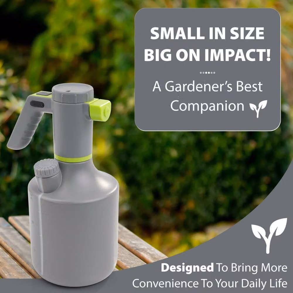 Crystals 2L Electric Automatic Plant Spray Bottle Watering Can with Rechargeable Battery in Grey – 7