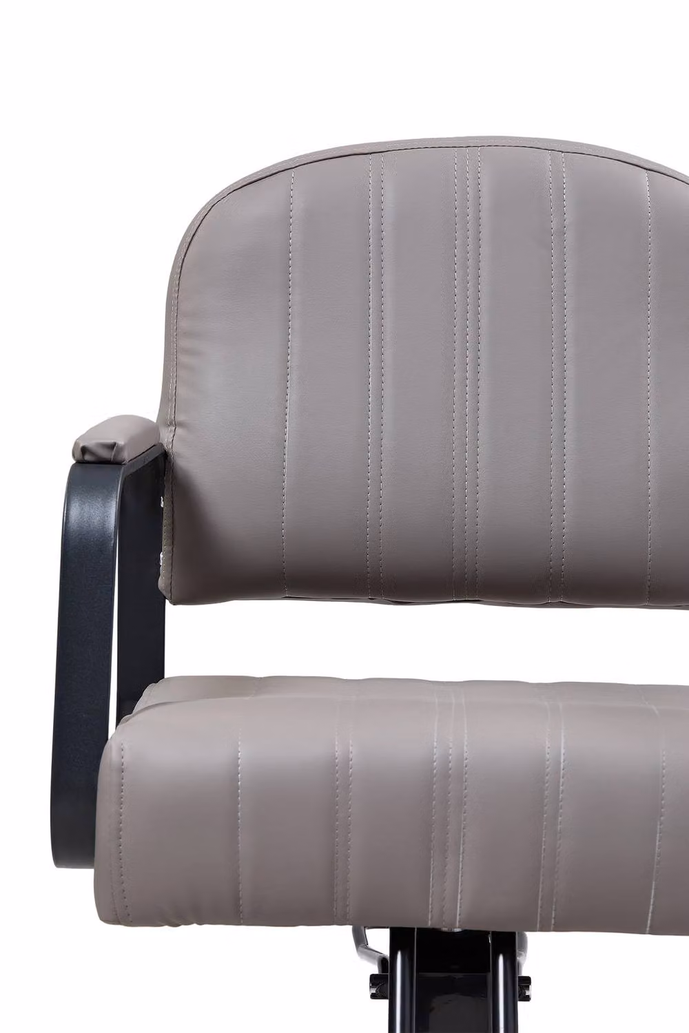 Living and Home Grey Swivel Barber Chair with Armrests and Adjustable Height – 5