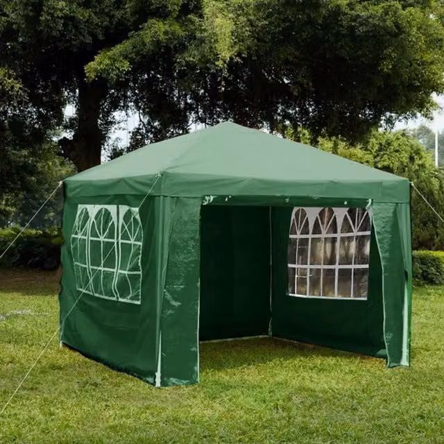 Gr8 Garden Green Gazebo Tent with Removable Sides, W: 300 cm, D: 300 cm, H: 245 cm – 5