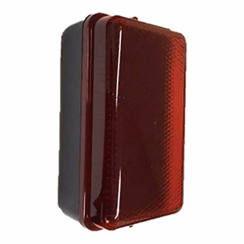 Netlighting LED Security Amenity Bulkhead with Black Base and Red Shatterproof Diffuser, IP54, 5W – 1