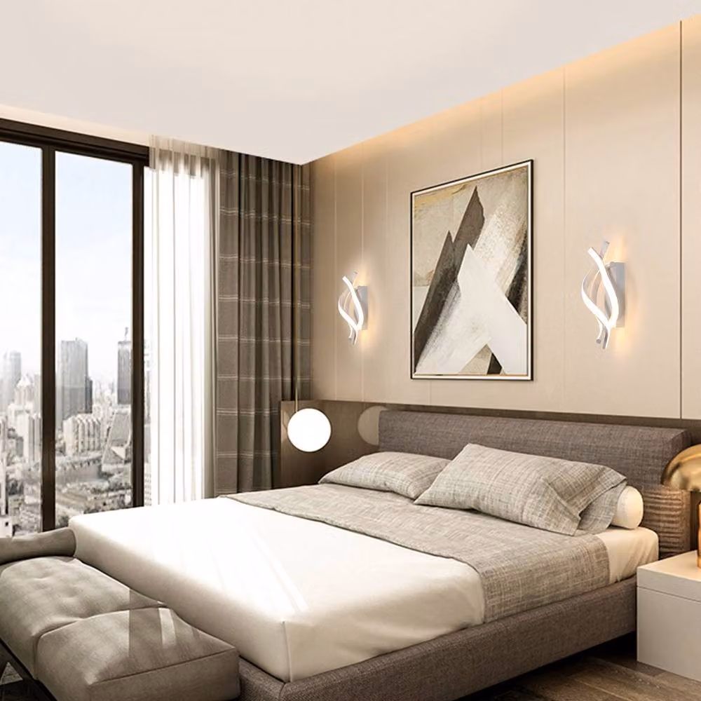 Pheashine White Aluminium Spiral LED Wall Light, 22W, 3000K Warm White, Diameter: 36 cm – 2