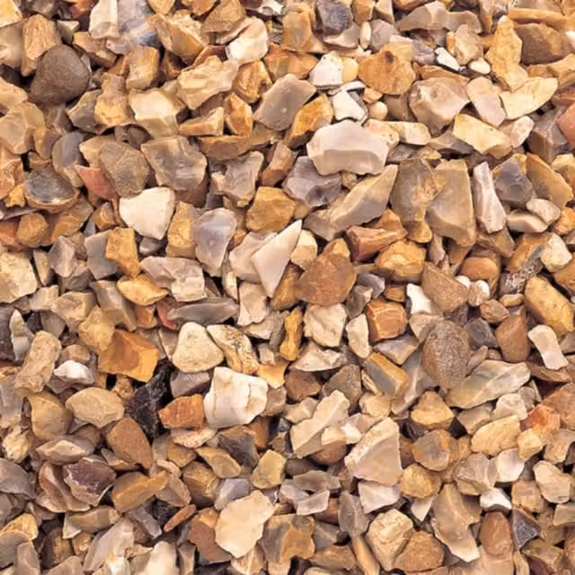 Unbranded 10mm Golden Ornamental Garden Gravel, 20kg per Bag (Pack of 10)