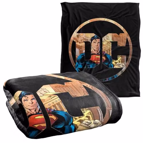 Superman DC Silky Touch Super Soft Fleece Throw Blanket, White, W/D/H: 152 x 127 cm – 2