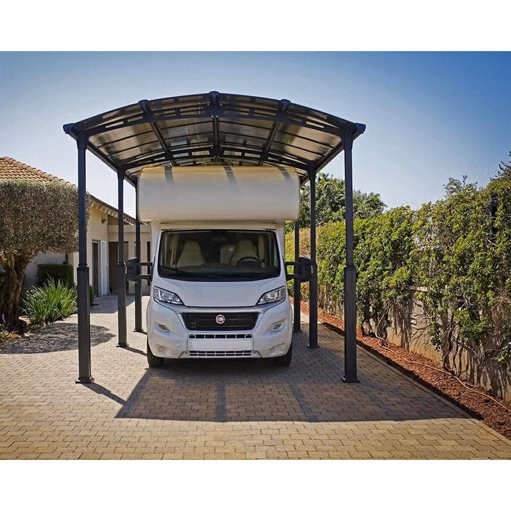 Palram Alpine 10600 RV Carport Kit in Grey with Polycarbonate Roofing, L: 1077 cm, W: 352 cm, H: 307 cm – 3