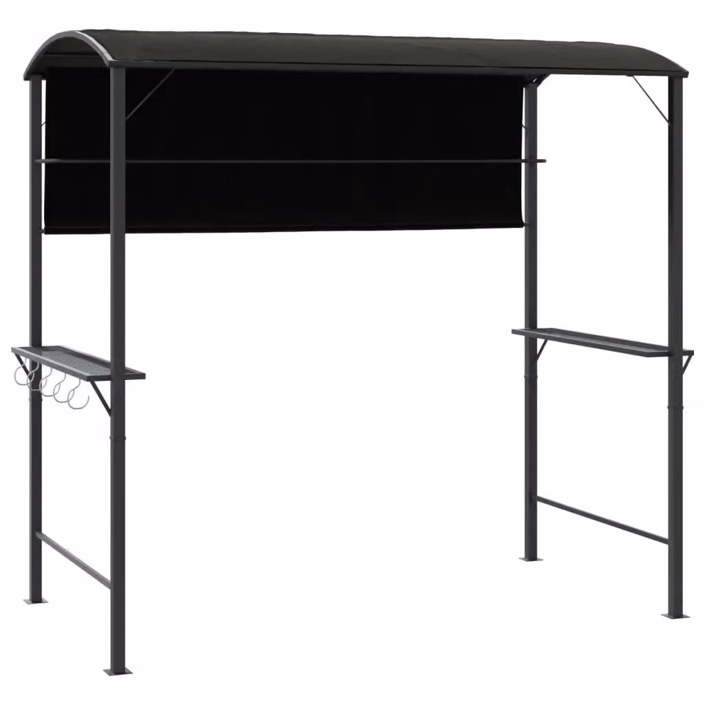 Berkfield Home Curved Gazebo with Roof in Anthracite and Black, W/D/H: 220 x 110 x 200 cm – 2