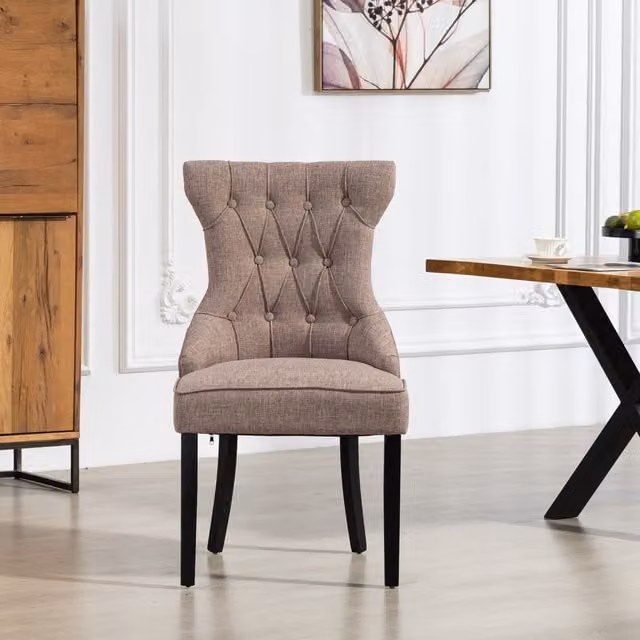 Artemis Home Lurano Fabric Dining Chairs, Set of 2, Brown