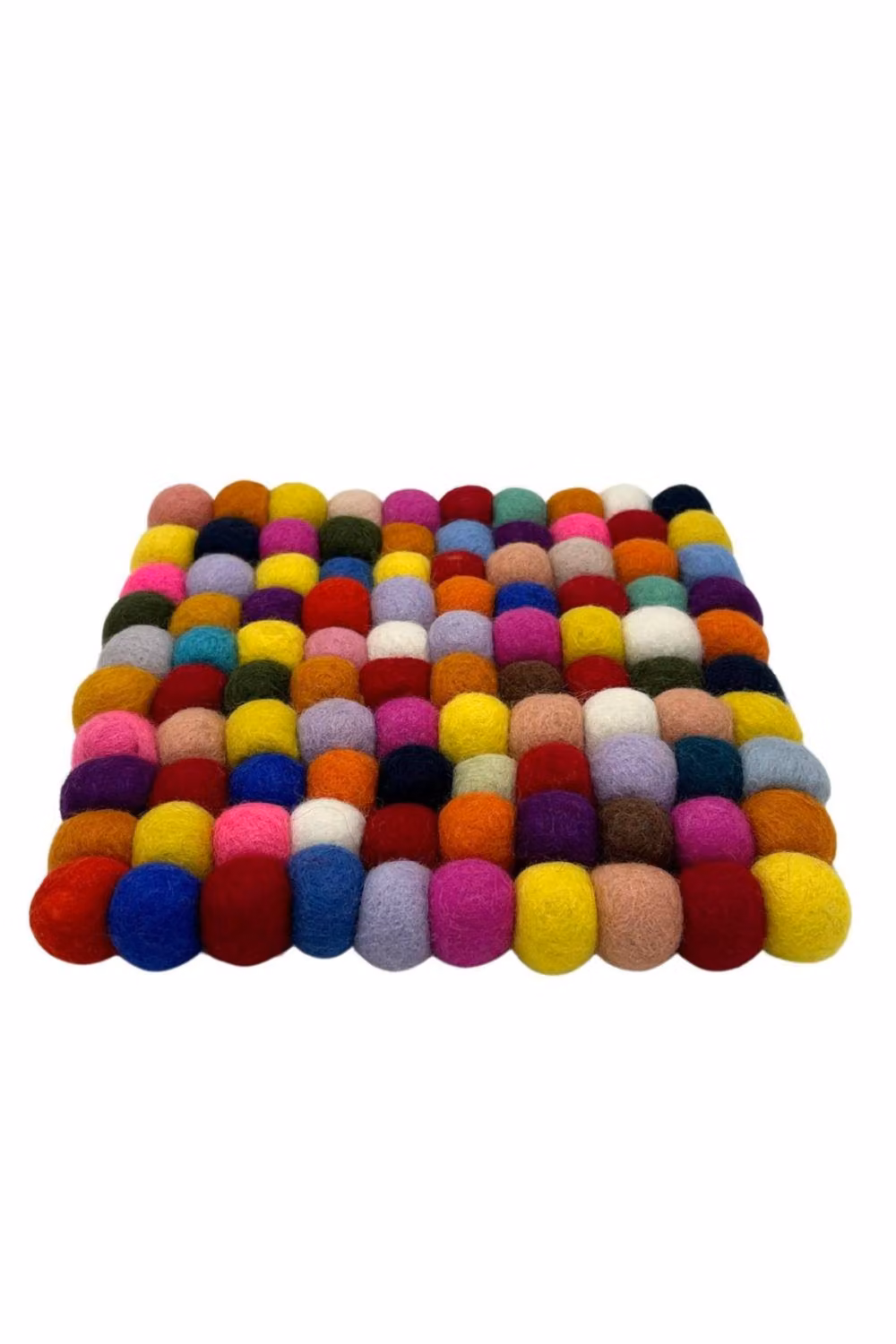 KDMD Boho Felt Ball Square Placemat in Multicolour – 2