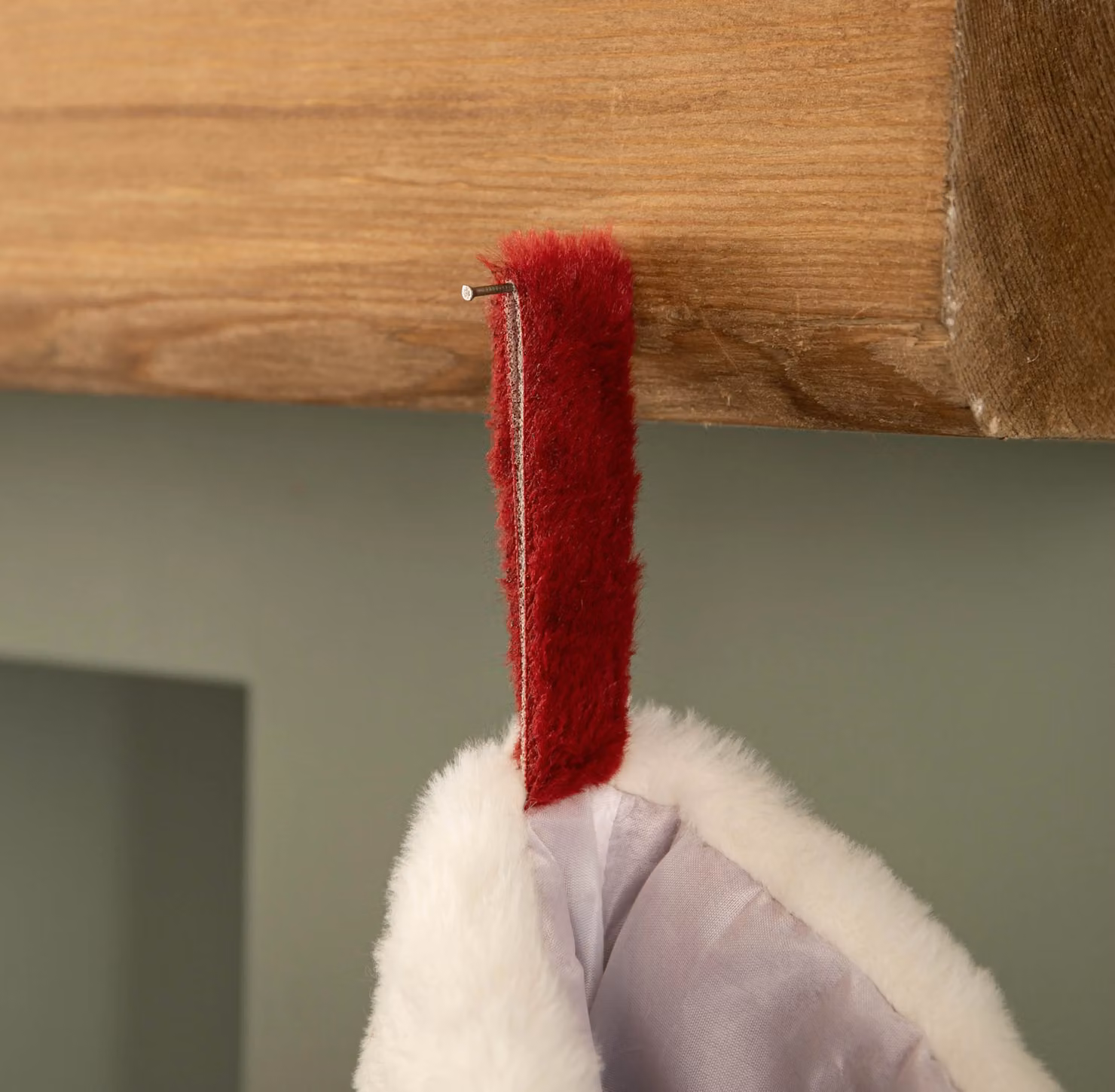 Samuel Alexander Red Christmas Stocking with White Cuff and Pom Poms, 60 cm – 4