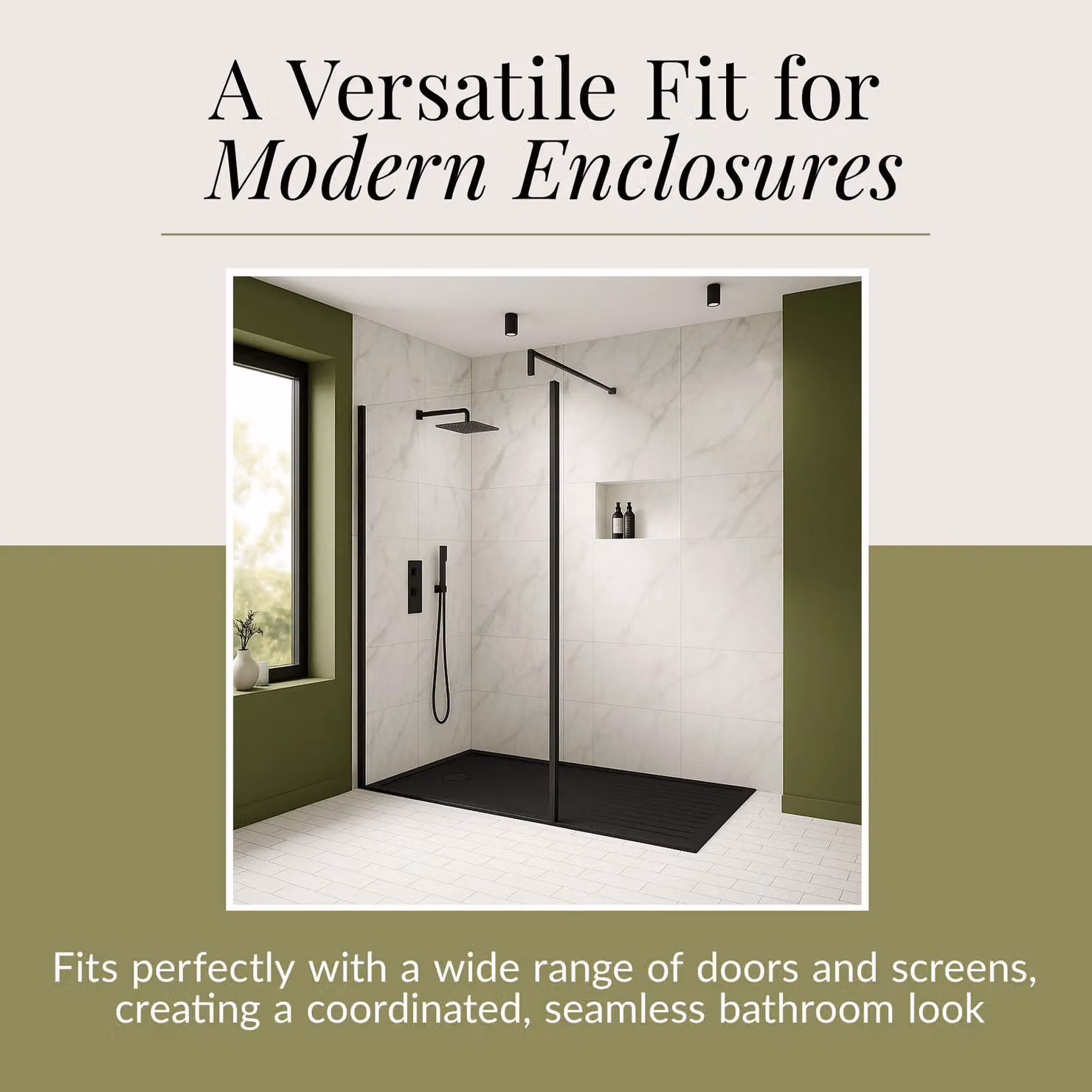 Balterley Premium Rectangular Walk In Shower Tray, Slate Grey, W: 1400 mm, D: 800 mm – 5