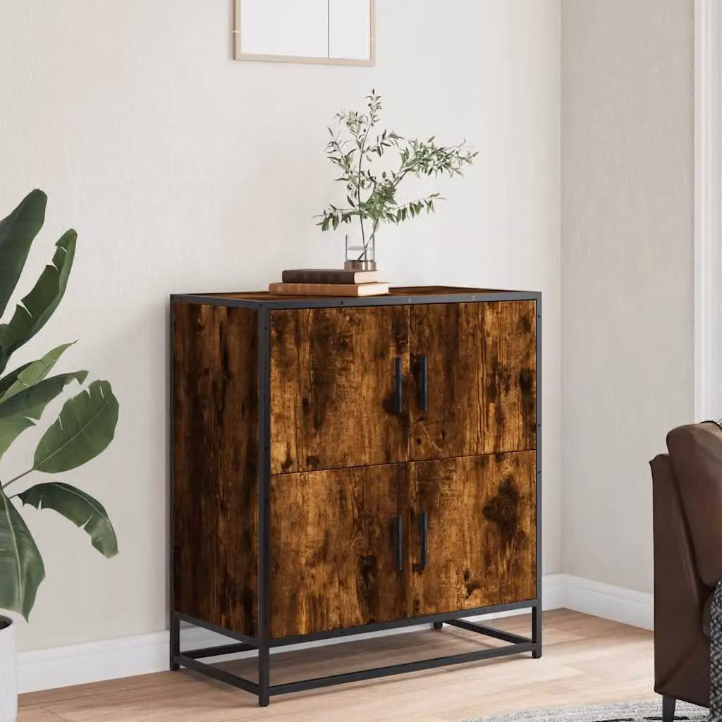 Berkfield Home Smoked Oak Sideboard in Brown, W/D/H: 68 x 35 x 76 cm – 3