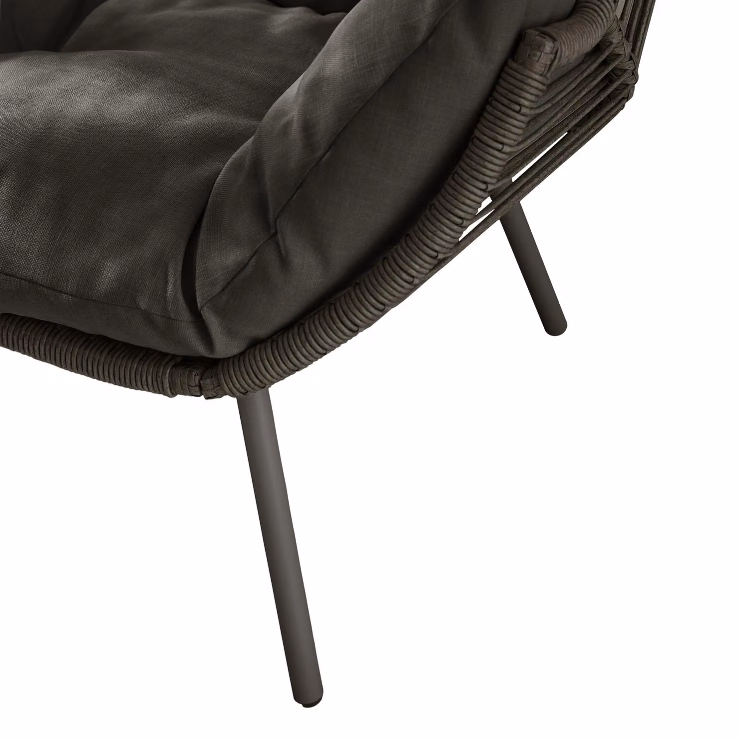 FurnitureboxUK Egg Grey Rattan Double Chair for Indoor and Outdoor Use – 5