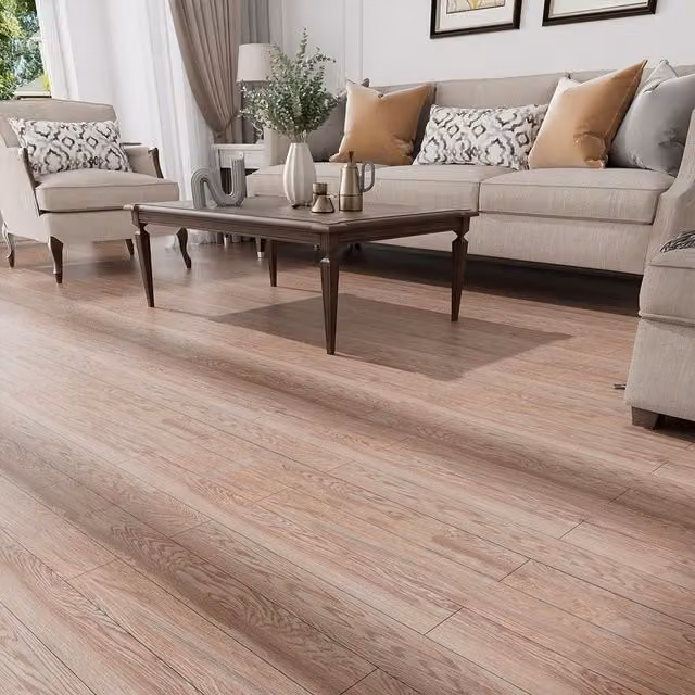 Darphe Rustic Wood Look Self-Adhesive PVC Plank Flooring, Brown