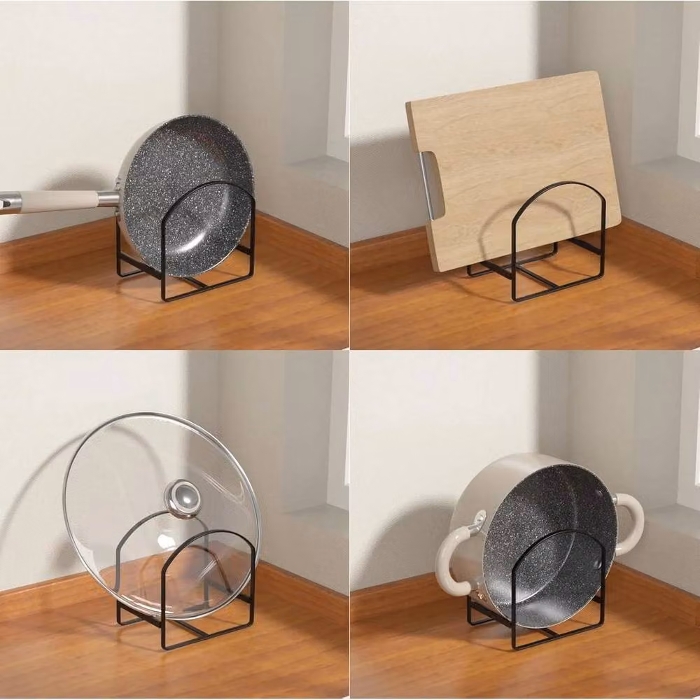 FORGEVIO 4 Pack Metal Kitchen Plate Holders in Black – 4