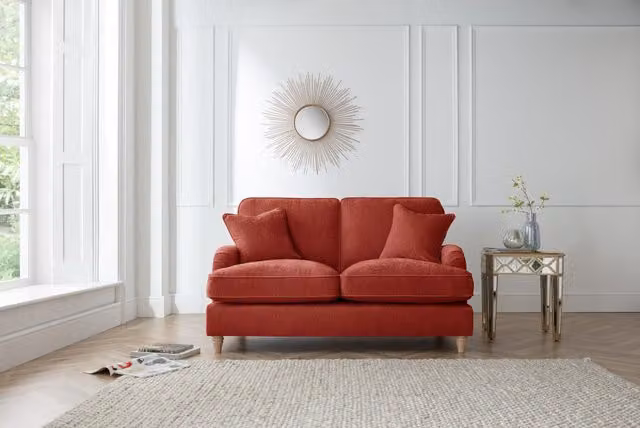 The Great Sofa Company Orla 2 Seater Fabric Sofa in Terracotta
