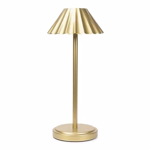 ValueLights Rechargeable LED Portable Table Lamp in Gold with Warm White Dimmable Touch Control – 1