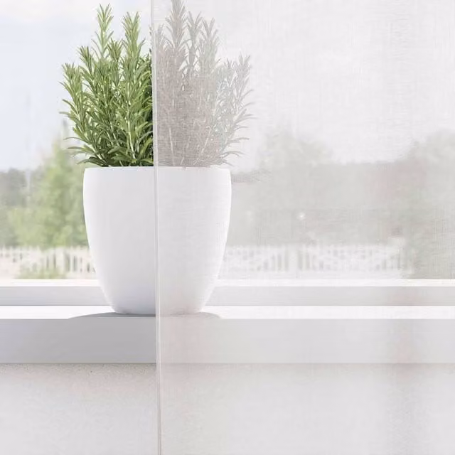 Berkfield Home White Transparent Voile Fabric Curtain Panels with Eyelets, 2 Pack, W: 140 cm, H: 245 cm