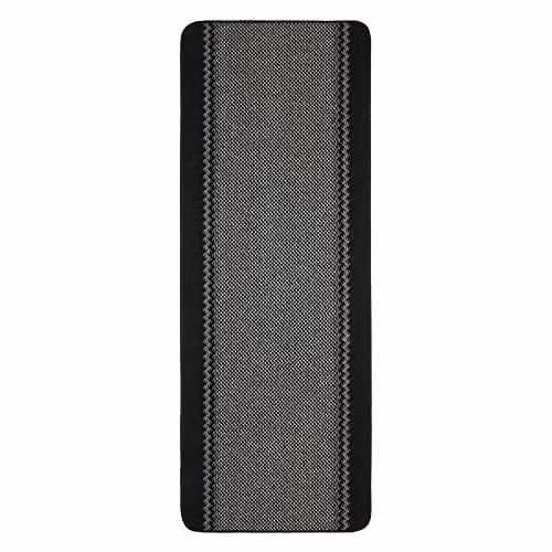 THE RUGS Machine Washable Bordered Design Area Rug, Black, W: 150 cm, D: 100 cm – 1