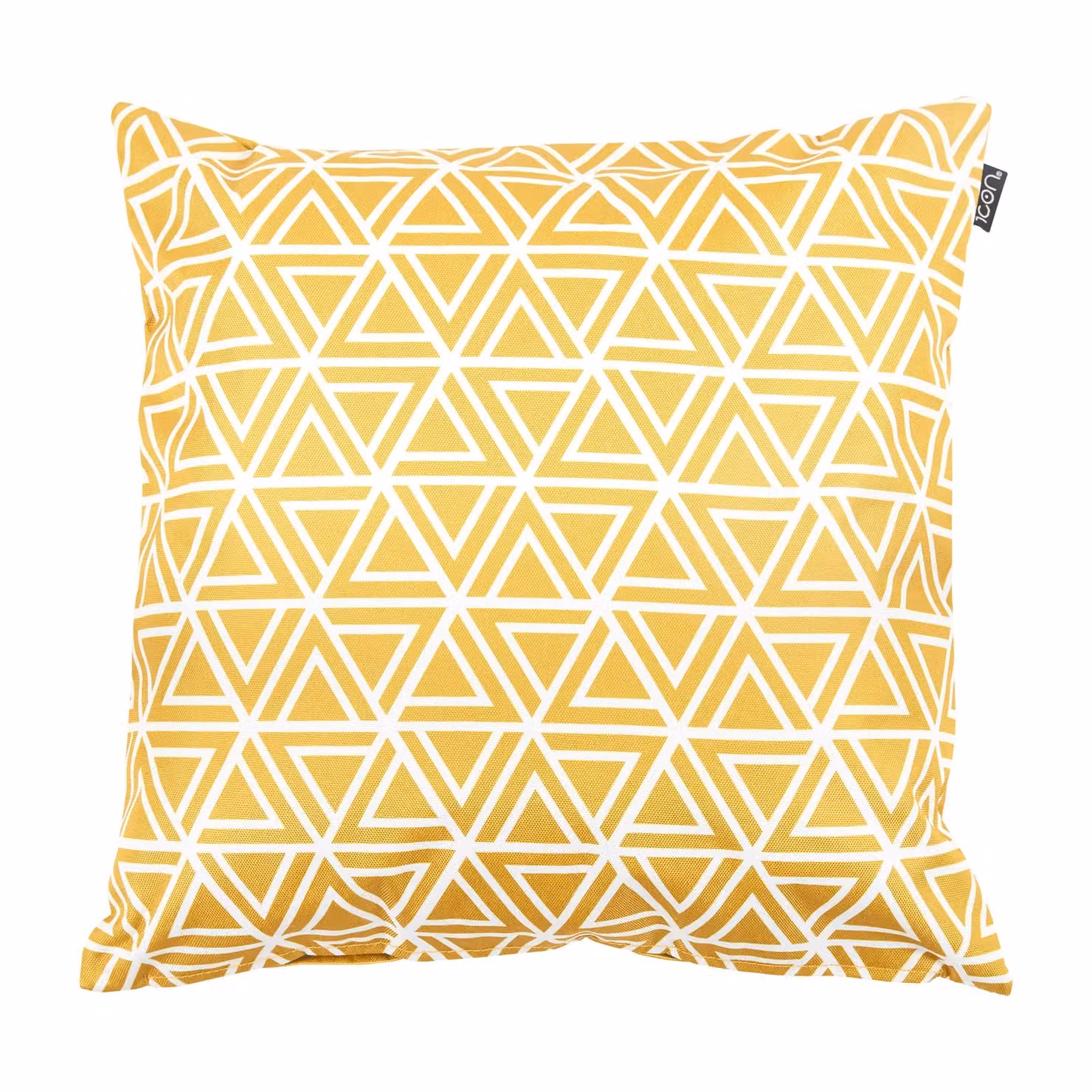 ICON Yellow Geometric Pattern Waterproof Indoor and Outdoor Square Cushion, W/D/H: 43 x 43 x 43 cm – 3
