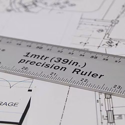 Faithfull Silver Aluminium 1 Metre Measuring Rule with Dual Metric and Imperial Graduations – 2