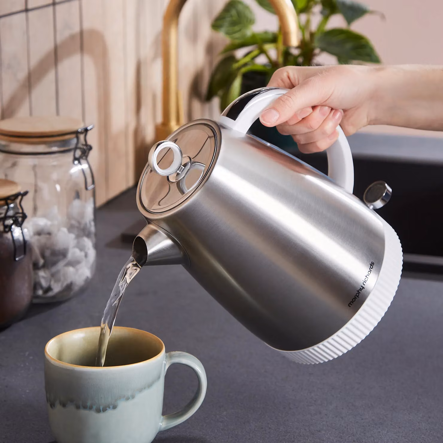 Morphy Richards Mexborough Kettle and Toaster Bundle in White and Metallic Silver – 3