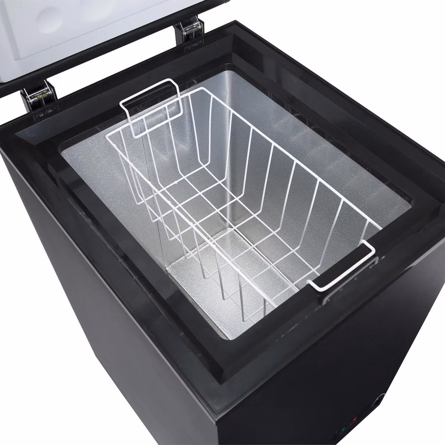 SIA CHF100B Slimline Compact Freestanding Chest Freezer, Black, Width: 48 cm – 4