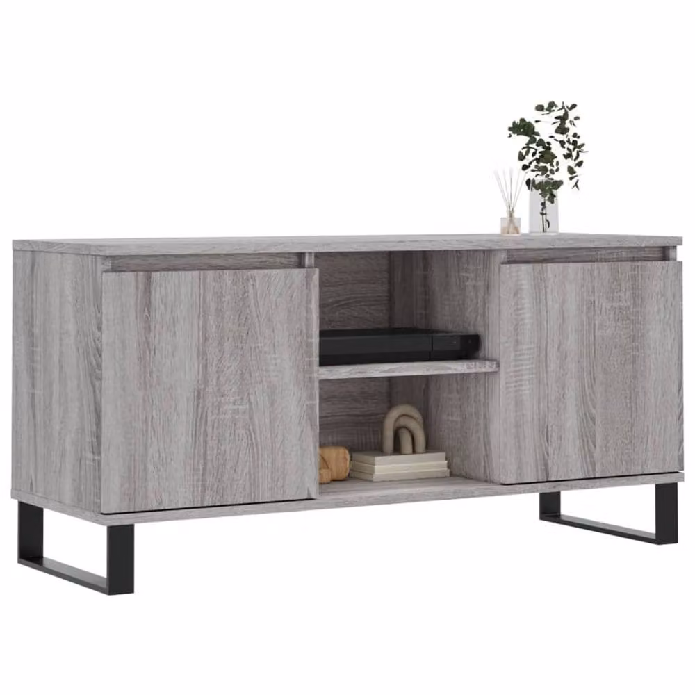 Berkfield Home Modern Grey Sonoma TV Cabinet W/D/H: 104 x 35 x 50 cm – 3