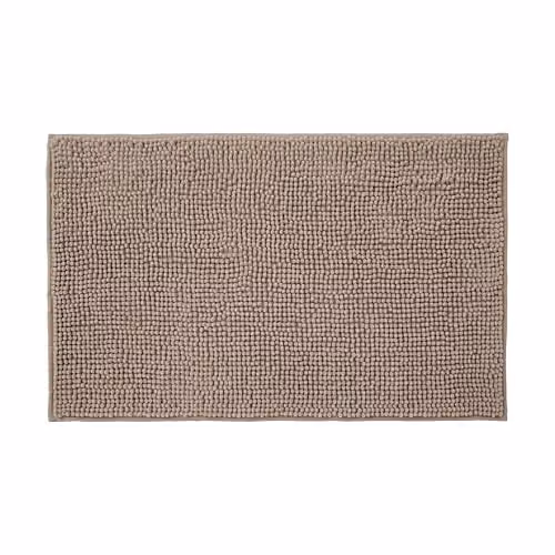 Allure Bath Fashions Bobble Chenille Non-Slip Bath Mat, Brown, W: 60 cm, D: 90 cm, H: 2 cm – 1