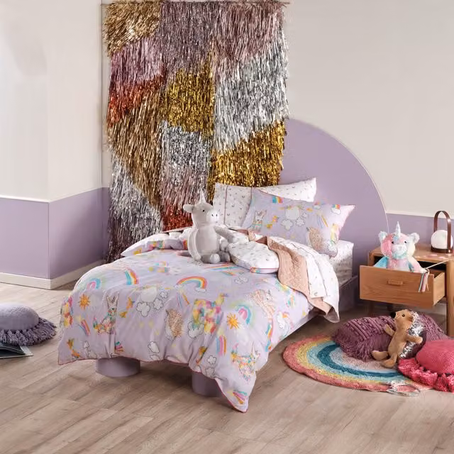 Linen House Terrys Unicorniverse Childrens Cotton Bedding in Multi Colour