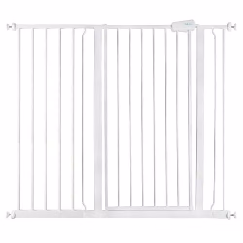 Safetots Extra Tall Metal Safety Gate in White, Height: 104 cm, Width: 113.8 cm - 121.4 cm