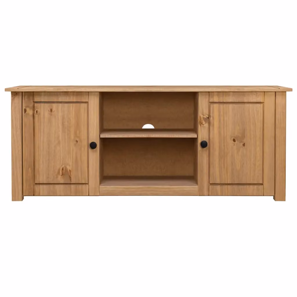 Berkfield Home Panama Range Solid Pine Wood TV Cabinet in Brown, W/D/H: 120 x 40 x 50 cm – 2