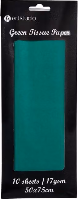 Art Studio Transparent Green Plain Tissue Paper