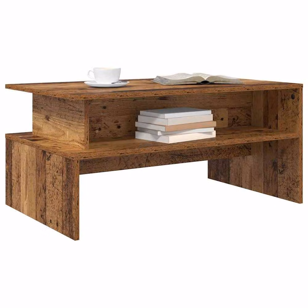 Berkfield Home Rustic Old Wood Coffee Table in Brown, W/D/H: 90 x 55 x 42.5 cm – 3