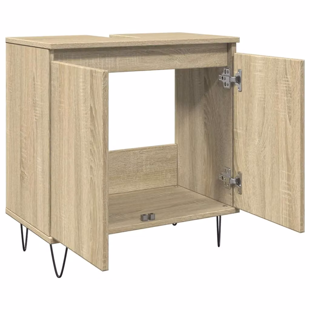 Berkfield Home Sonoma Oak Bathroom Cabinet, Brown, W: 58 cm, D: 33 cm, H: 60 cm – 2