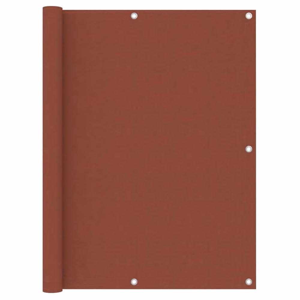 Berkfield Home Terracotta Balcony Screen in Oxford Fabric, W/H: 120 x 400 cm – 2