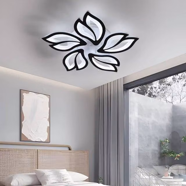Kelvenix 45W Dimmable LED Ceiling Light in Black with Remote Control