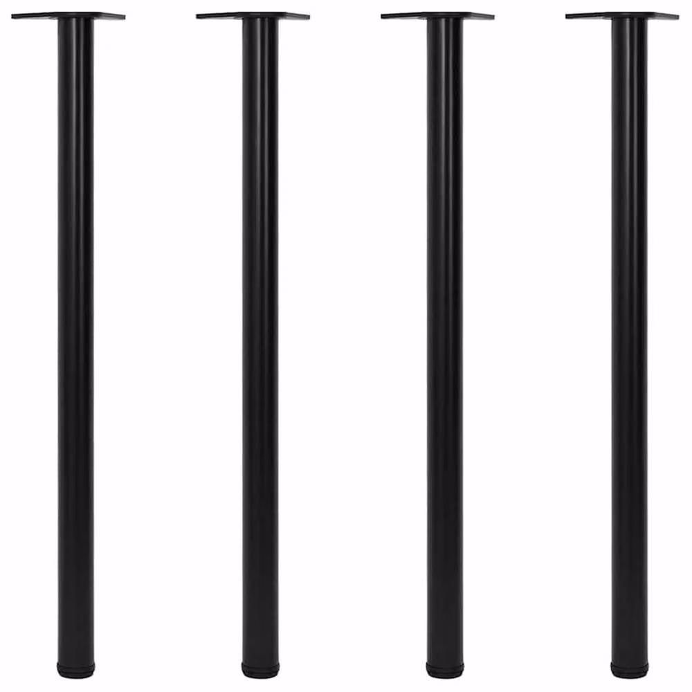 Berkfield Home Sturdy Iron Height Adjustable Table Legs, Black, Height: 110 cm – 2
