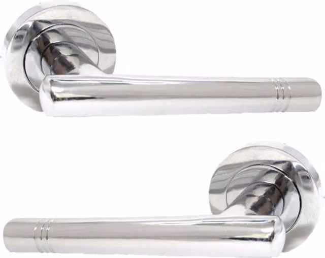 Betley Butterfly Door Handles in Chrome and Silver