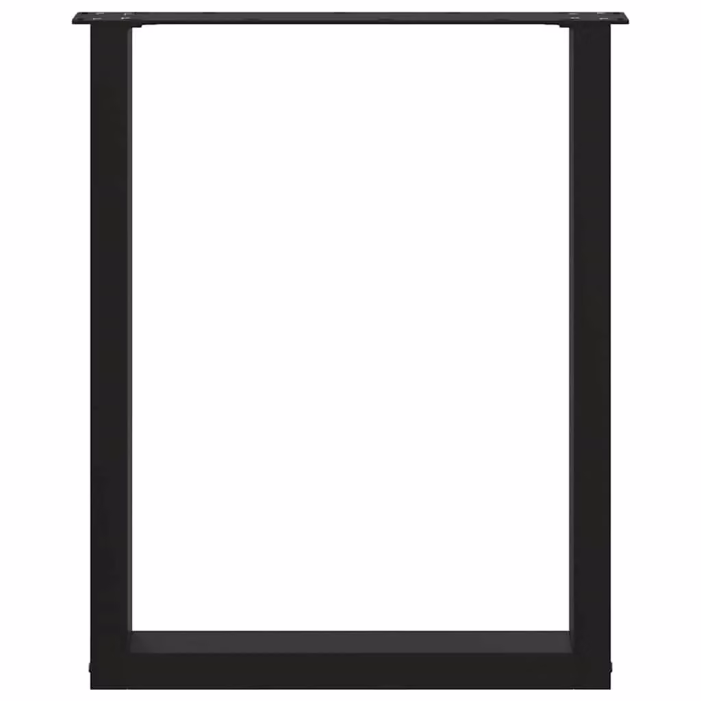 Berkfield Home U-Shaped Steel Coffee Table Legs, Black, W/H: 60 x 72.5 cm, 2 Pieces – 4
