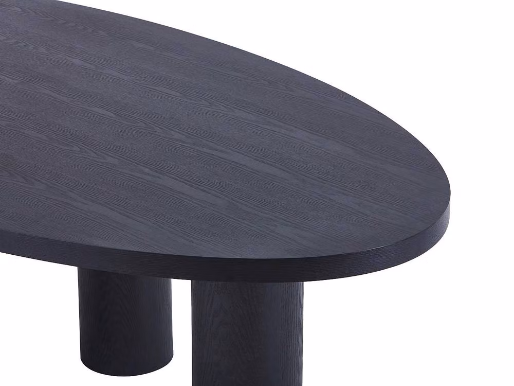 Vente-unique FALYN 8-Seater Oval Dining Table in Black Ash Wood Veneer, W: 220 cm, D: 110 cm, H: 75.5 cm – 3