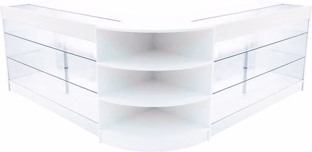 Monstershop Apollo LED Shop Counter Set LM60 and 2 x K1500 in White