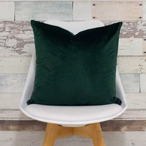 Furn Aurora Ribbed Velvet Corduroy Cushion, Green, W/D/H: 45 x 45 x 45 cm – 4