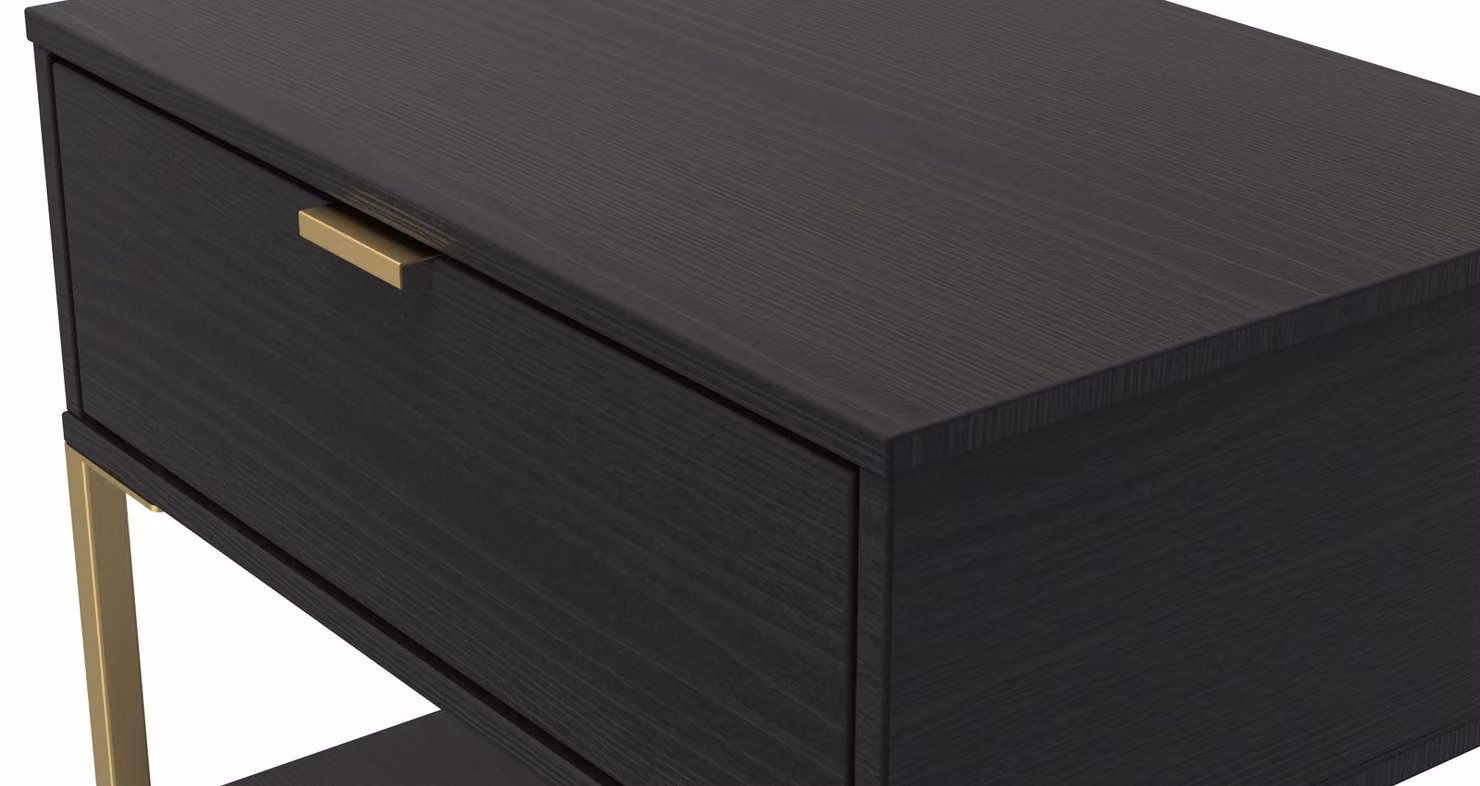 Ready Assembled 2 U Madrid Open Lamp Table in Black Metal – 3