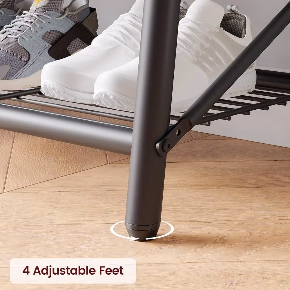 London Boutique Hall Tree with Bench and Shoe Rack in Brown, Width: 100 cm – 4