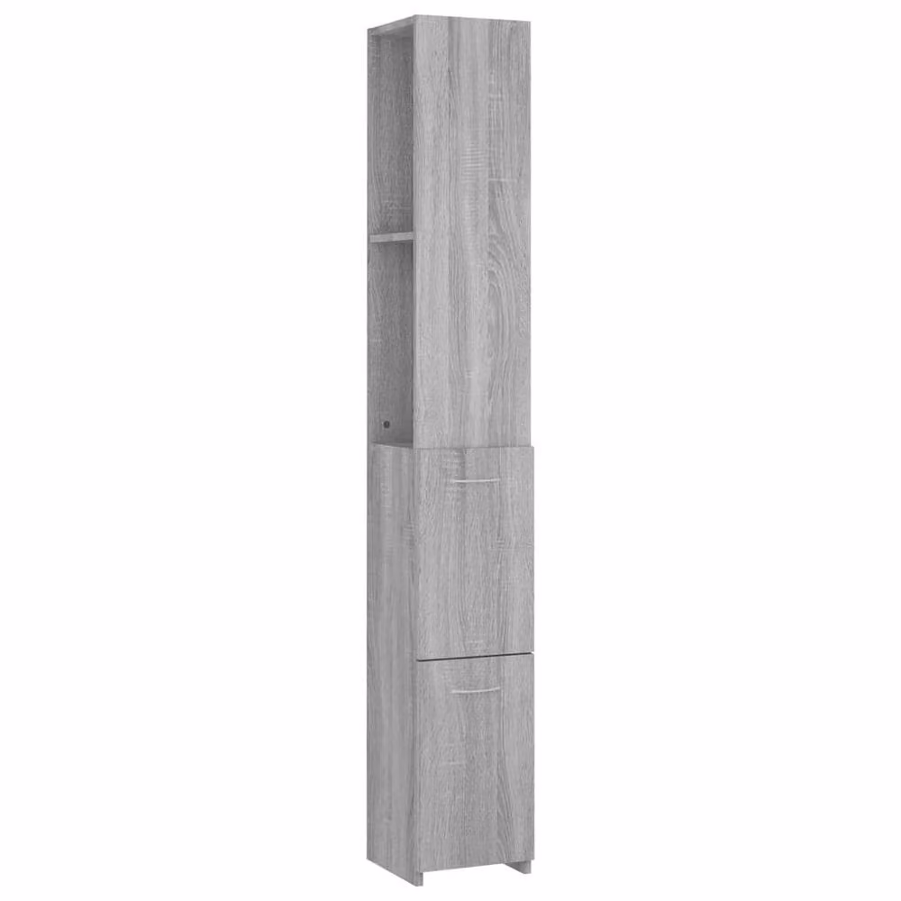 Berkfield Home Premium Grey Sonoma Bathroom Cabinet, W/D/H: 25 x 26.5 x 170 cm – 2