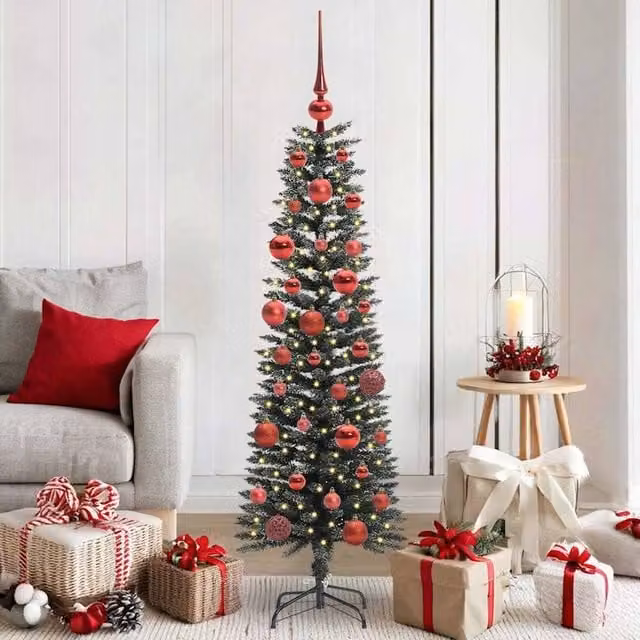 Berkfield Home Artificial Green Christmas Tree with 150 LEDs, H 150 x W 43 x D 43 cm – 1